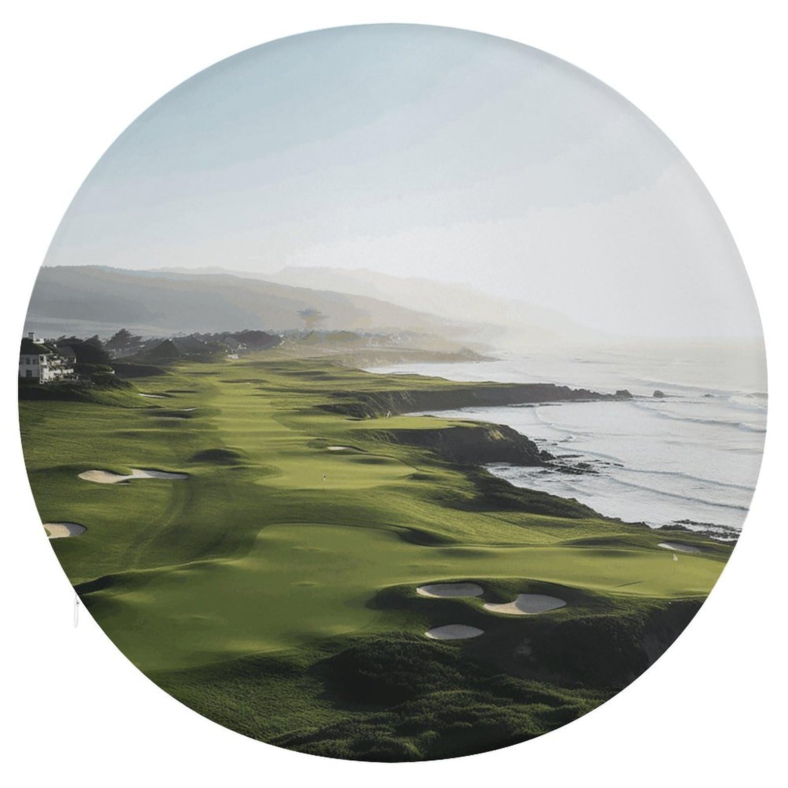 Adfgyerh Style Seaside Golf Course Cushion Memory Foam Pillow Core，Seat Cushion Detachable Design，Chair Cushions Suitable For All Seasons, And Can Be Used In Offices, Dining Rooms, Homes, And Other Settings.