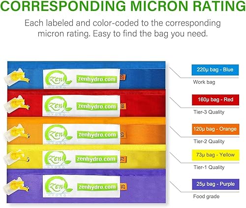 Miniatura 3 de iPower Paquete de 5 extractores de esencia de hielo de hierbas de burbujas de 5 galones con pantalla de prensado libre y bolsa de transporte, juego