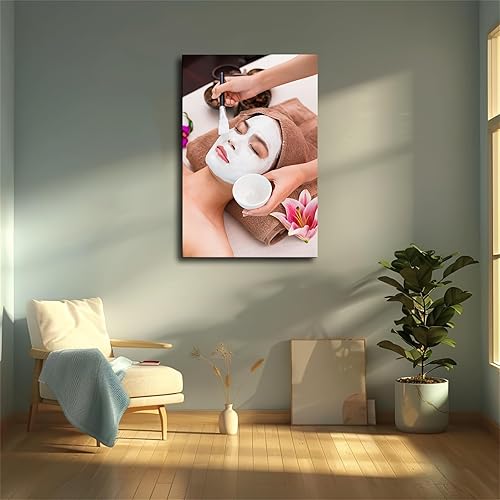 Miniatura 4 de Póster de salón de belleza, cuidado de la piel facial, spa, lienzo artístico e impresión artística de pared, decoración moderna para dormitorio