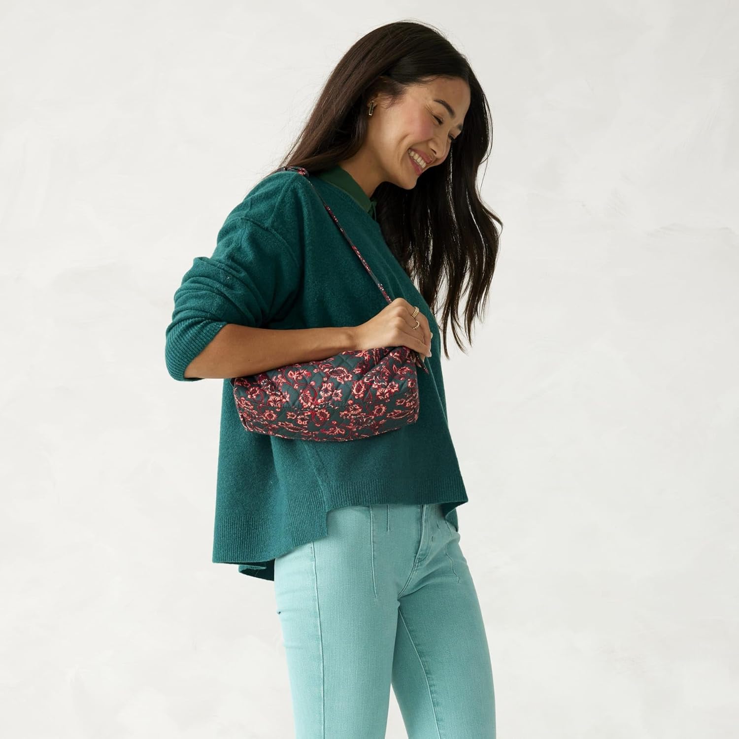 womens Premium Cotton Roxbury Crescent Shoulder Bag - Image 3