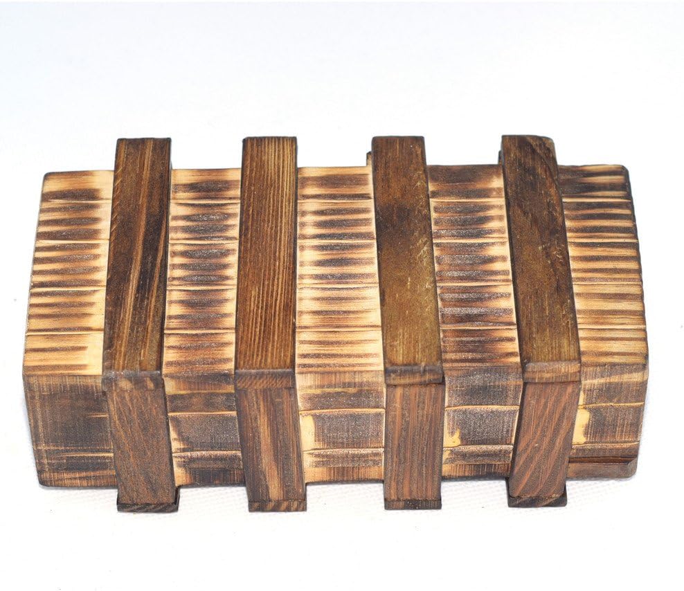 3D Wooden Premium Brain Teaser Puzzle #112 - Classical KongMing Luban lock and Decoration Idea