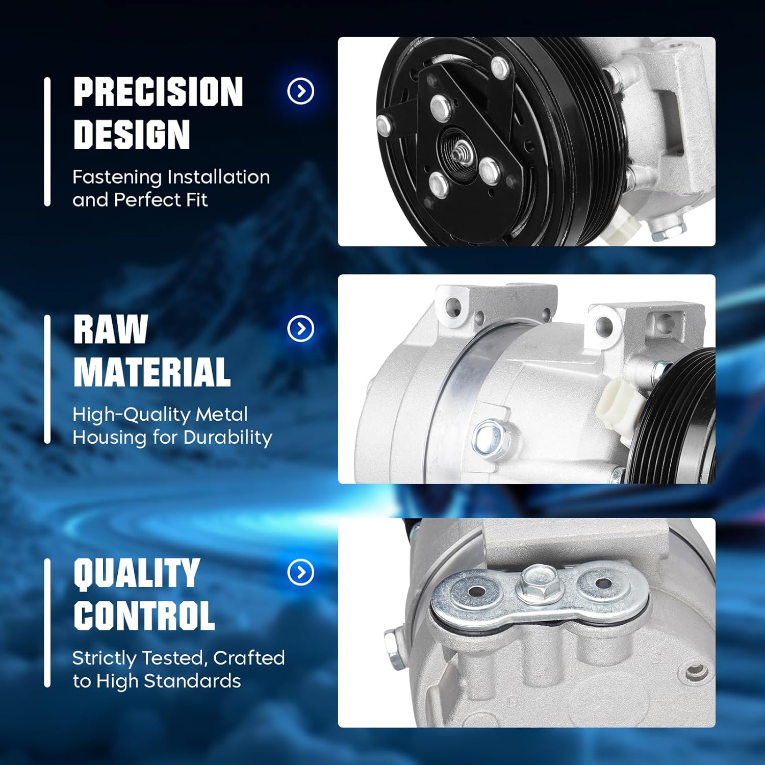 Air Conditioner AC Compressor with Clutch 1.6 1.6L for Chevrolet Aveo 2004-2008, for Aveo5 06 07 08, for Pontiac Wave/Wave5 2005-2007, for Suzuki Swift+ 2004-2010 1.6L
