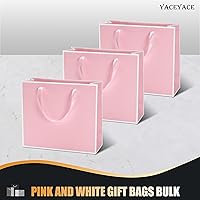 Vista 6 de YACEYACE - Bolsas de regalo rosas grandes, 10 unidades de 12.5 x 4.5 x 11 pulgadas, bolsas de regalo rosas de gran tamaño, bolsas de regalo rosas