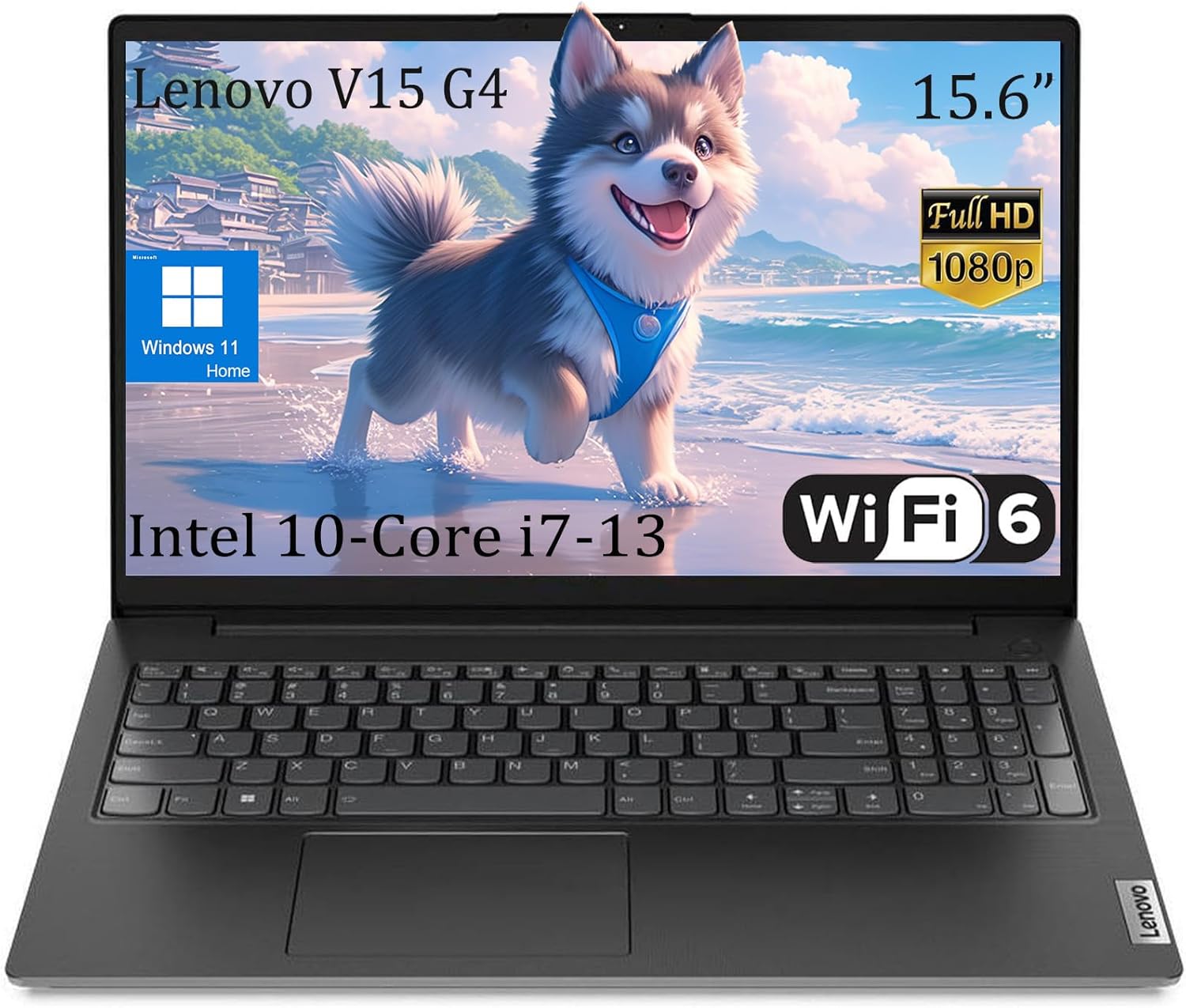 Lenovo V15 G4 15.6" Business Laptop, FHD Anti-Glare Display, Intel 10-Core i7-13620H (Beat Ultra 7 255U),24GB RAM, 1TB SSD, WiFi 6, Bluetooth 5.2, Windows 11 Home, with 5ave 6-in-1 Accessory Kit