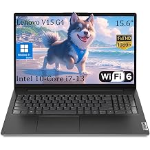Lenovo V15 G4 15.6" Business Laptop, FHD Anti-Glare Display, Intel 10-Core i7-13620H Beat Ultra 7 255U,16GB RAM, 512GB SSD, WiFi 6, Bluetooth 5.2, Windows 11 Home, with 5ave 6-in-1 Accessory Kit