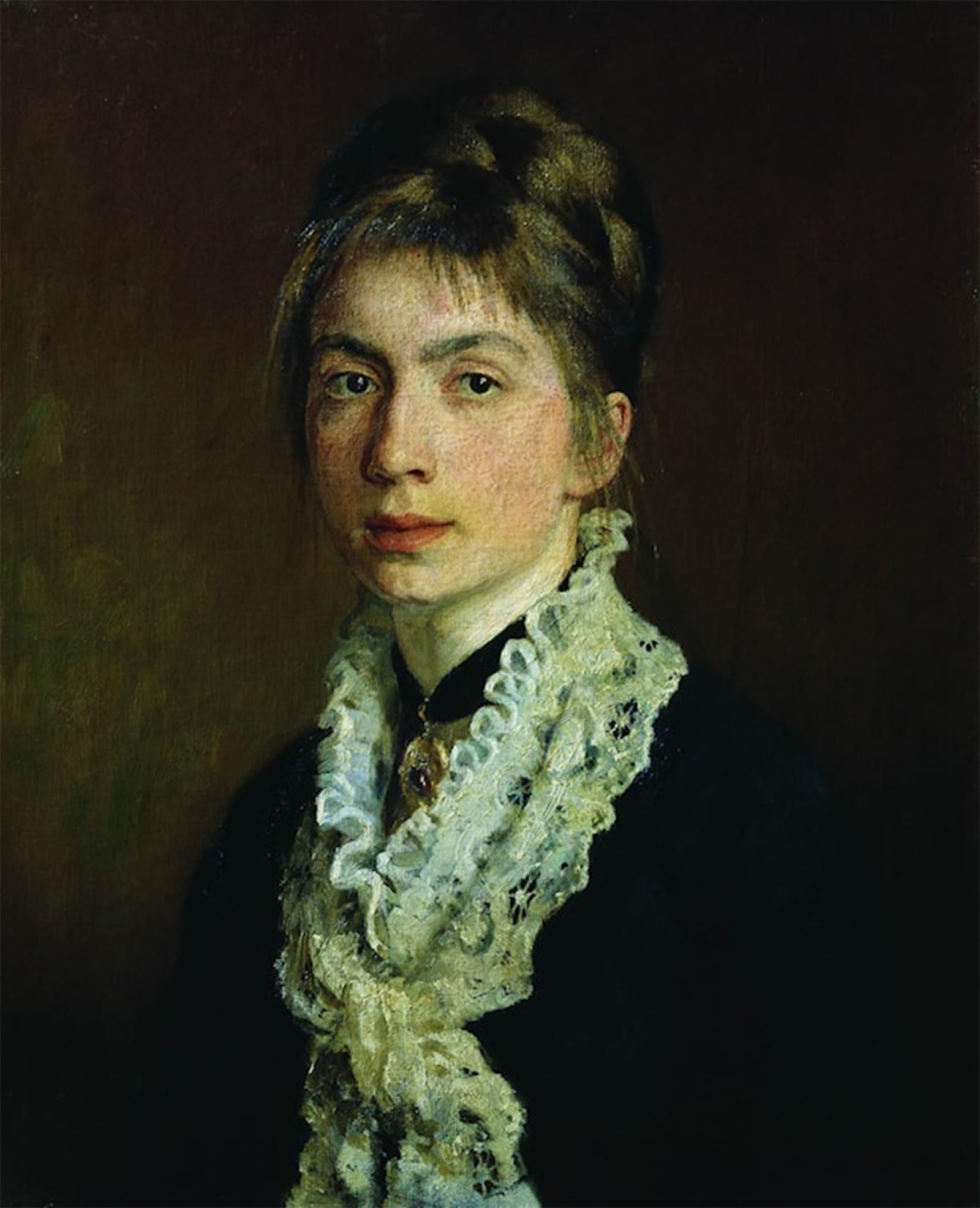 SERENDIPITP Vintage Picture Print on Canvas Wall Art Poster Portrait of M.p. Shevtsova by Il'ya Repin Artwork Print Poster for Wall Decor 60x90cm