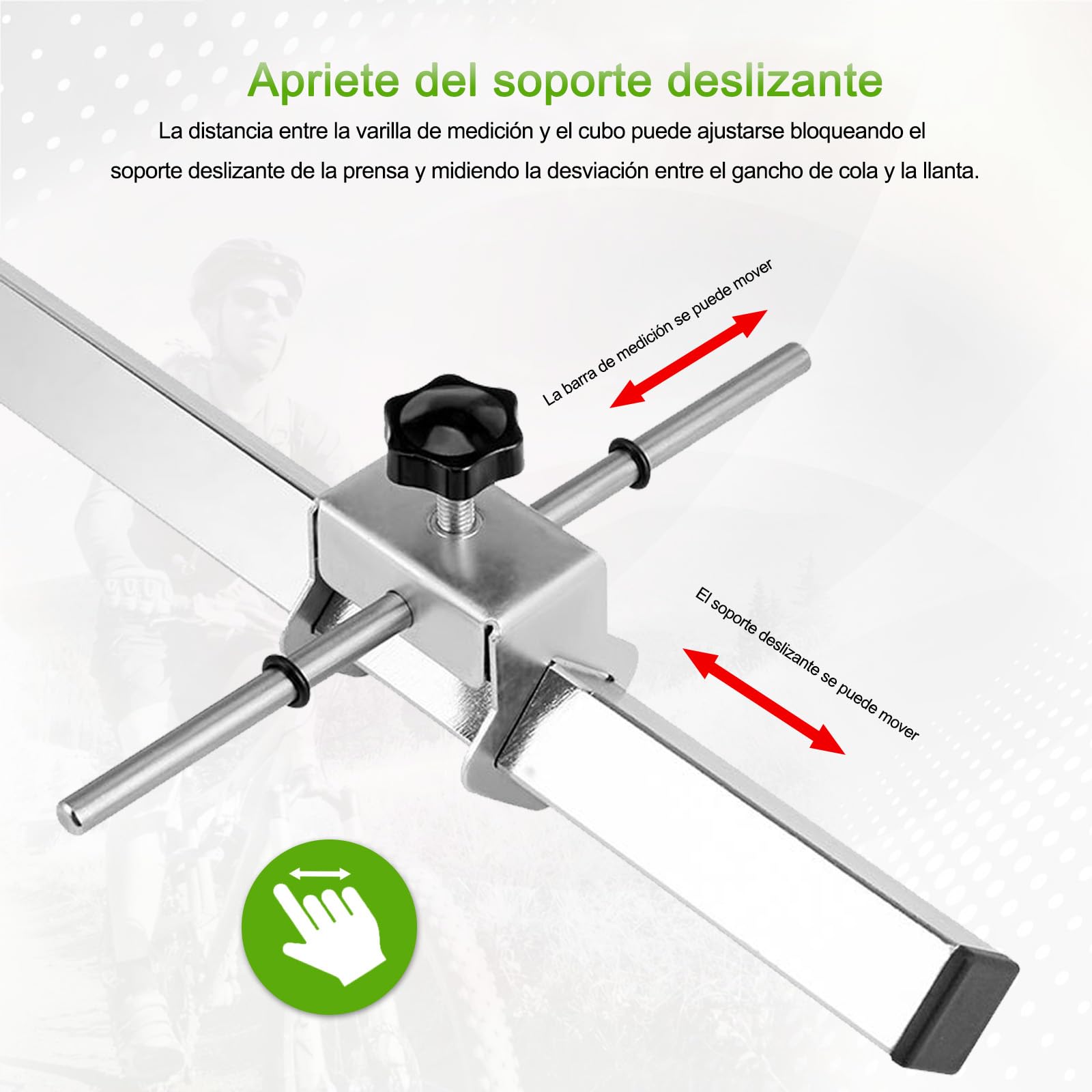Mimoke Profesional Acero Inoxidable Bicicleta Desviador Percha Alineación Herramienta Calibre Herramienta de alineación precisa para reparación y Mantenimiento de Bicicletas