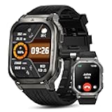 AMAZTIM Smart Watch, 60 Days Extra-Long Battery, 50M Waterproof, Rugged Military Bluetooth Call(Answer/Dial Calls), 2.0