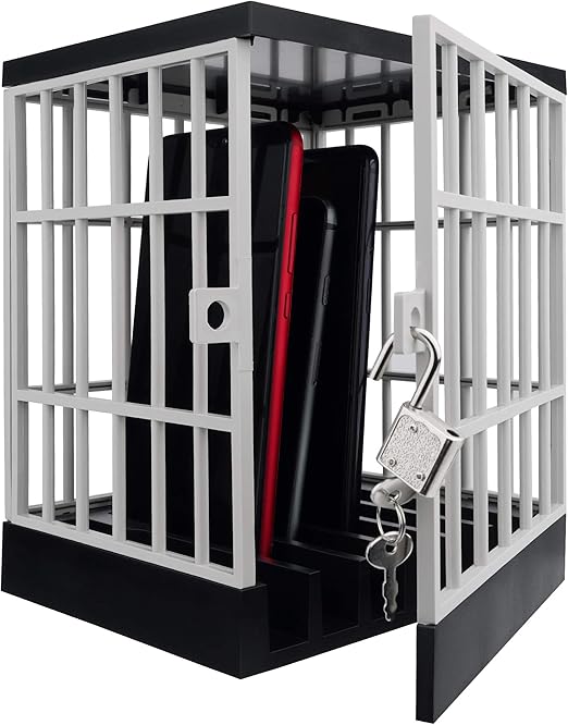 Gemaxvoled Cell Phone Jail Lock Box, Gold Mobile Phones Prison Lockable