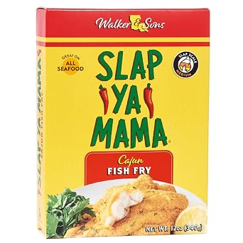 Slap Ya Mama Cajun Fish Fry - 12 oz Box, Pack of 3, Certified Cajun, No MSG - Authentic Louisiana Fry Batter for Fish, Seafood, Vegetables & More