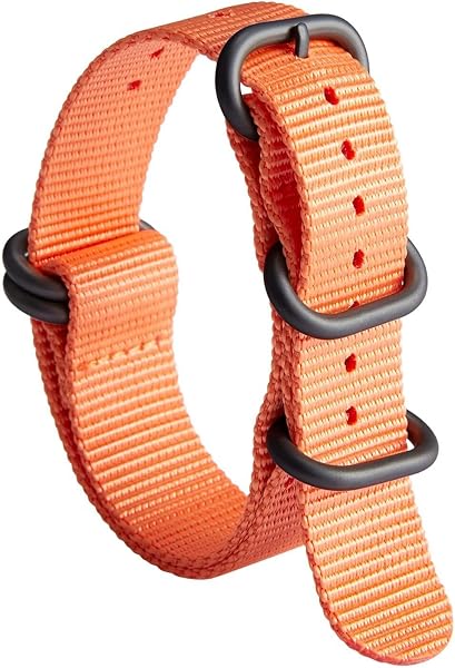 Nylon Watch Strap, Multicolor Watch Bands Replacement for Men Women 18mm 19mm 20mm 21mm 22mm 23mm 24mm G10 Premium Ballistic with Military Heavy Duty 5 Rings Silver/Black Stainless Steel Buckle - 1