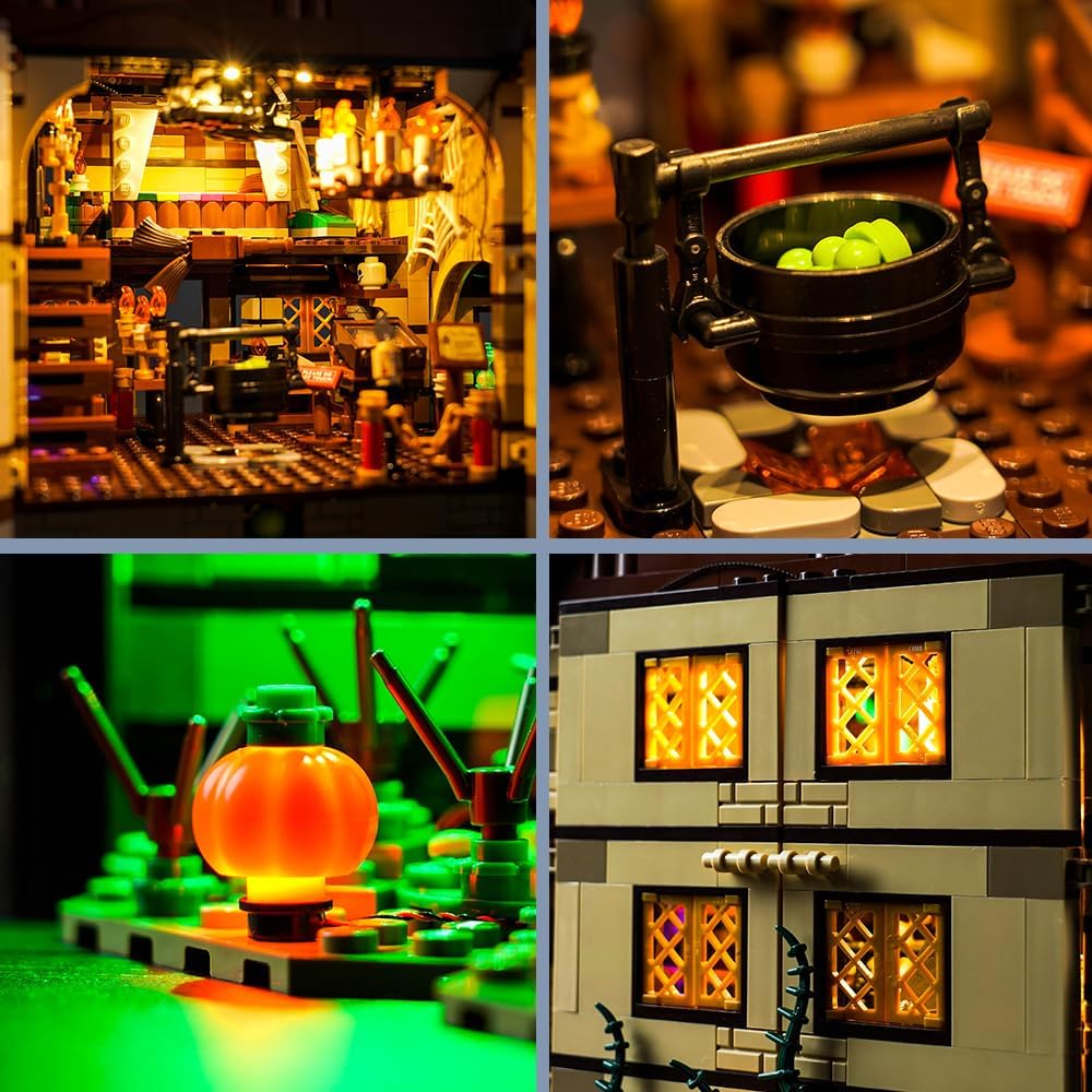 BrickBling LED Lighting Compatible with Lego 21341 Hocus Pocus: The Sanderson Sisters' Cottage, Remote Control Version Light (Lights Only, No Model)