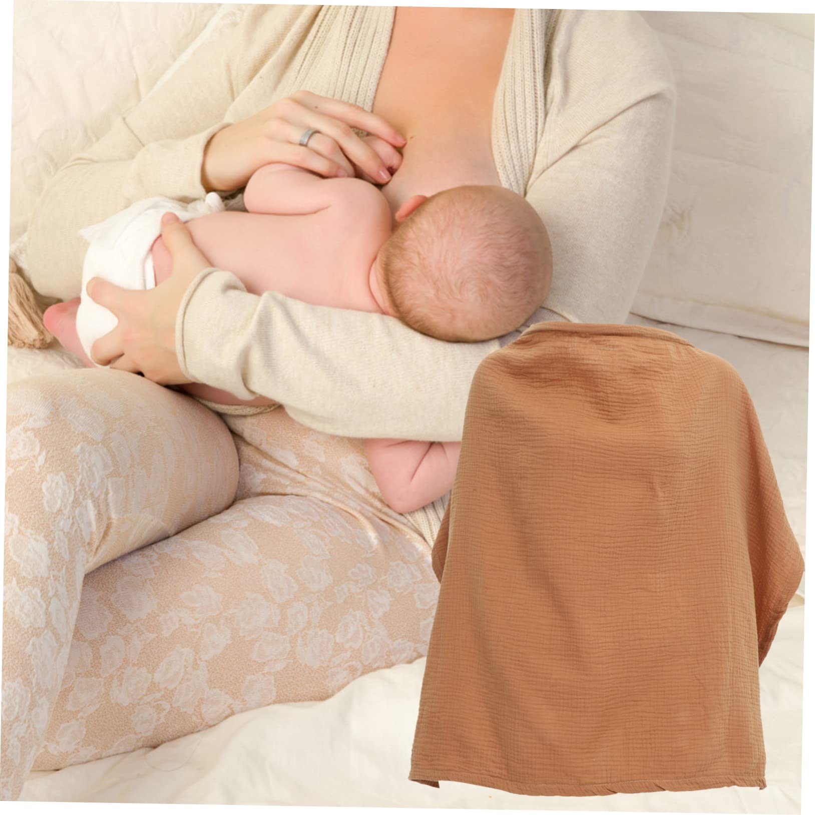 ifundom 3 Pièces Serviette D'allaitement Châle Couverture D'intimité Pour L'allaitement Housses De Poussette Couverture D'allaitement Douce Porte-bébé Lait Maternel Tablier Coton De Bébé