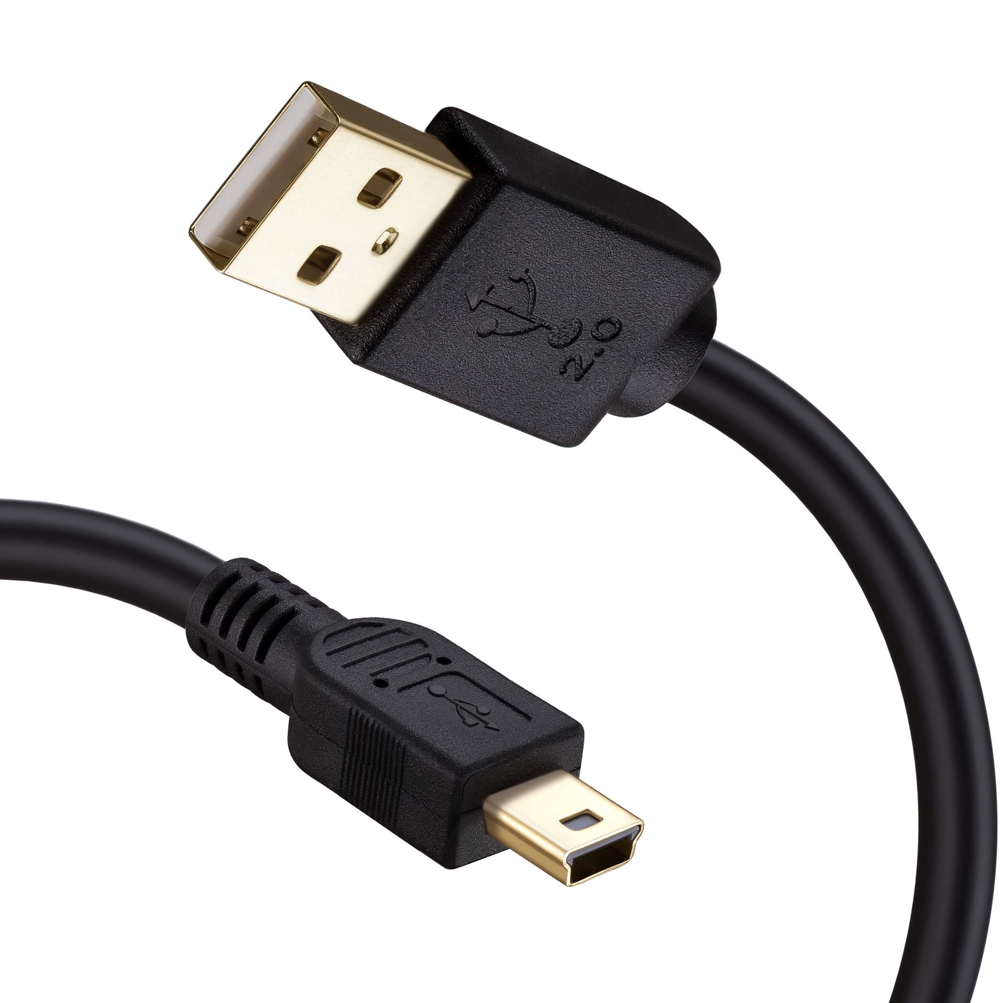 Mini USB Cable NC XQIN USB 2.0 Type A to Mini B Cable Available for GoPro Hero 3+, Hero HD, PS3 Controller, Mobile Phone, MP3 Player, Dashboard, Digital Camera, SatNav, GPS Receiver, Wait (20Ft 6m)