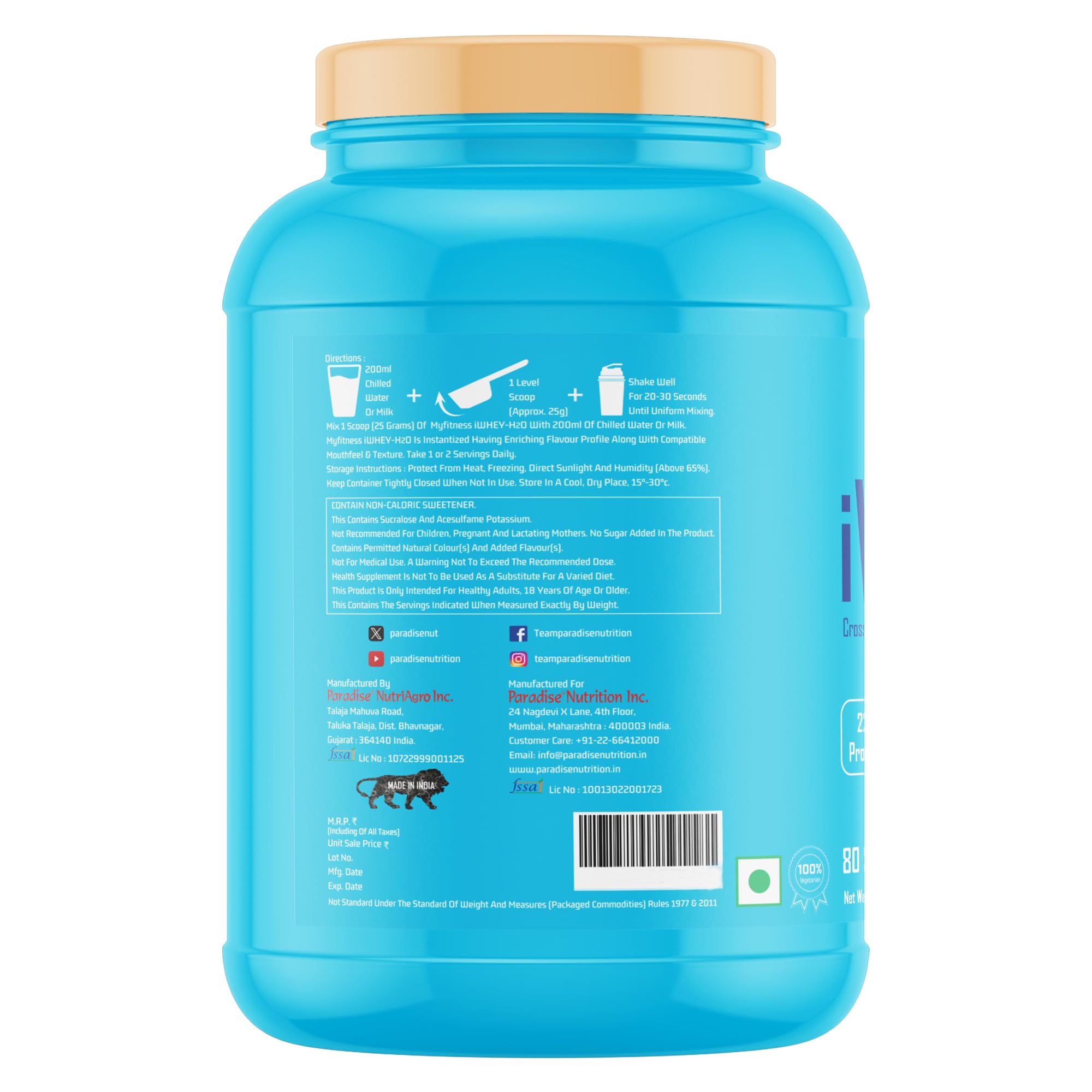 Myfitness Protein Powder 2kg Rich Chocolate 80 Servings | 100% Whey H2O | 80% Protein Per Serving | Isolate & Concentrate Blend | Added Digestive Enzymes | Whey Protein Powder — Amazon image 9