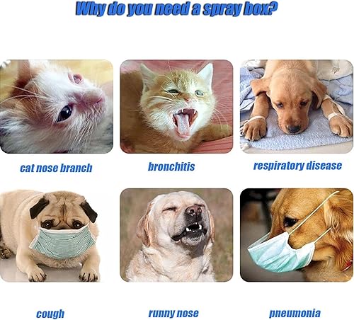 Miniatura 7 de Caja de terapia de oxígeno para perros y gatos, caja de nebulización para cachorros, caja de nebulizador de gatito, atomización de mascotas