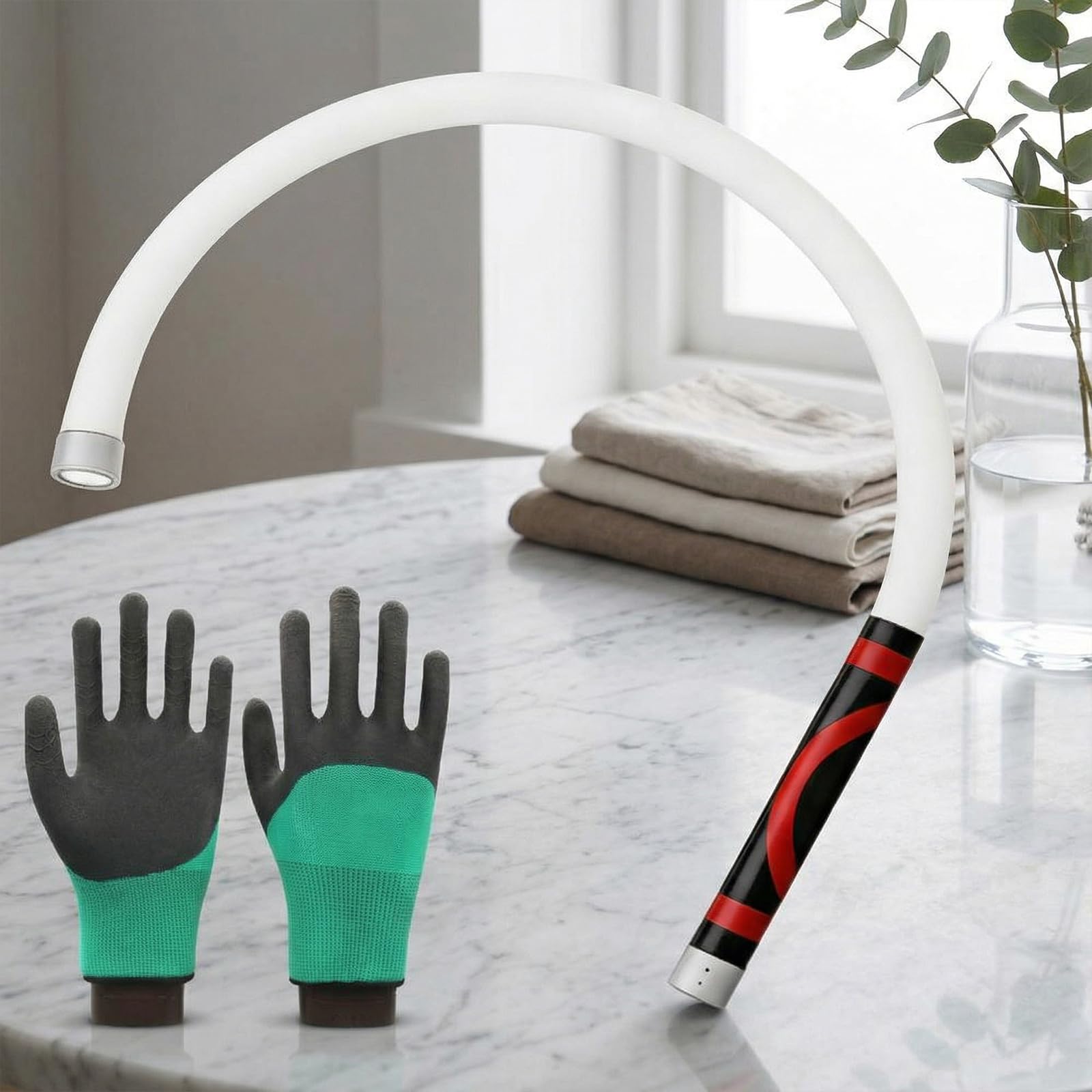 Lampada da lavoro flessibile a LED da 27 pollici con 3 livelli di luminosità, ricaricabile, ideale per meccanici spazi stretti