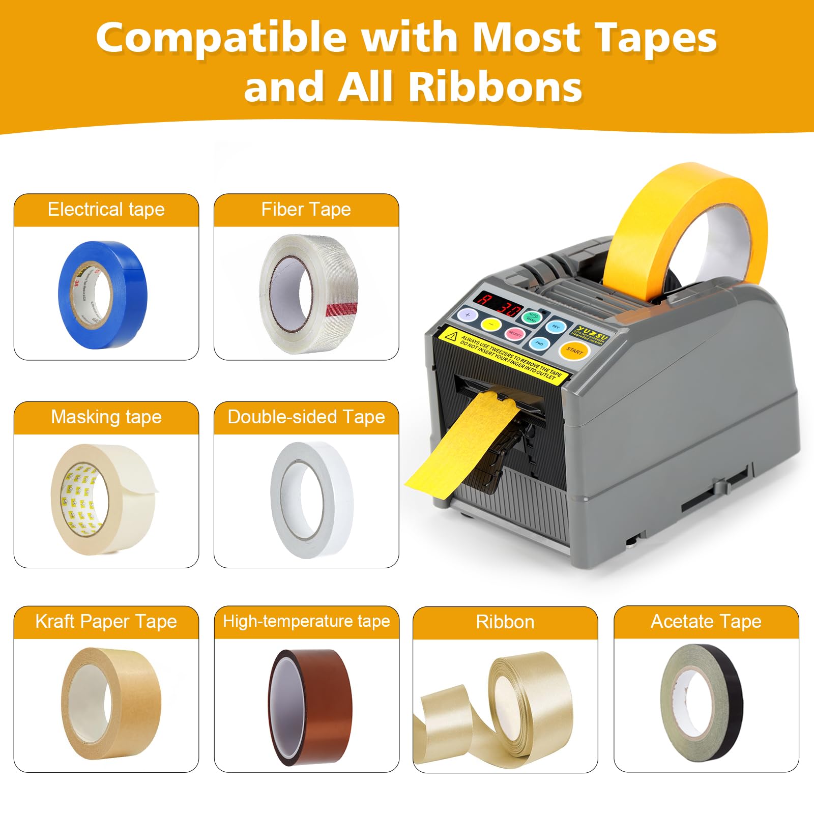 電動テープカッター 、スマート自動テープディスペンサー、幅6-60 mm Amazon.co.jp: YUZSU 2025 電動テープカッター 、スマート自動