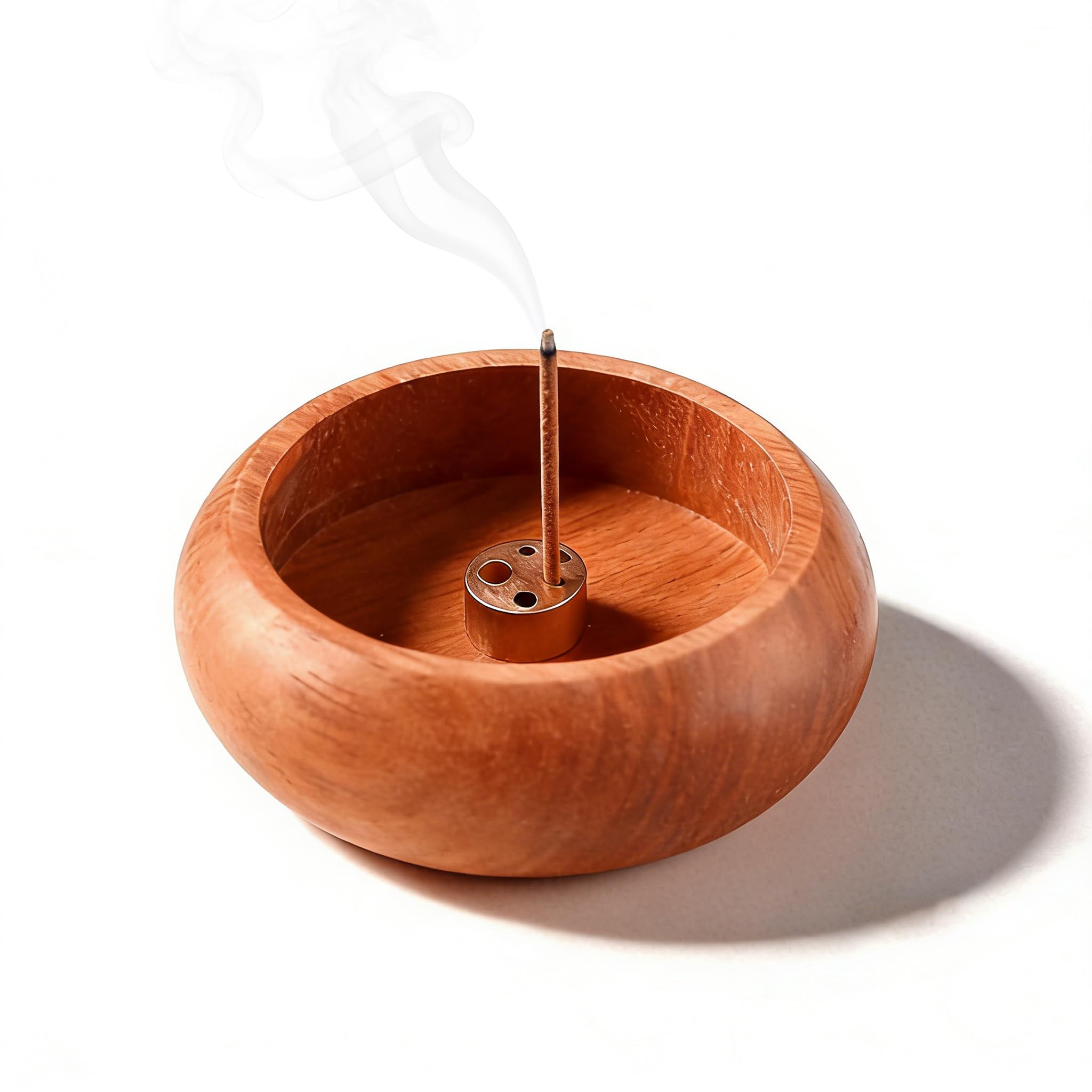 Burners Solid Wood Incense Holder for Sticks, Wooden Incense Stick Holders Handmade Incenses Burner Bowl for Home Office Club Yoga Teahouse (Burma Rosewood)