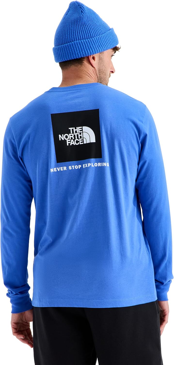 THE NORTH FACE Men's Core Box Long Sleeve NSE Tee | T-shirt With Ribbed Collar & Cuffs for Durability