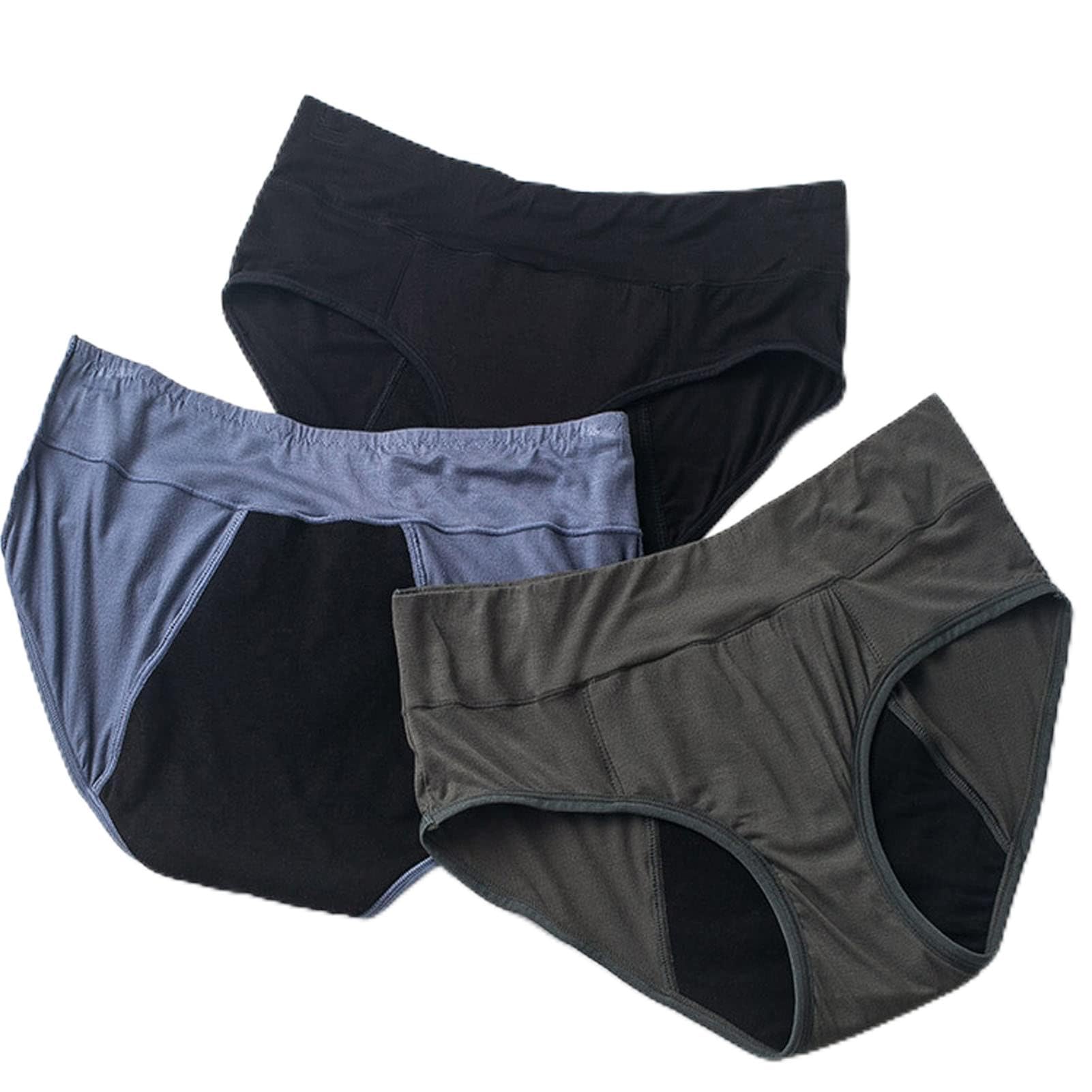 Culotte menstruelle anti-fuites réutilisable lot de 3 femmes