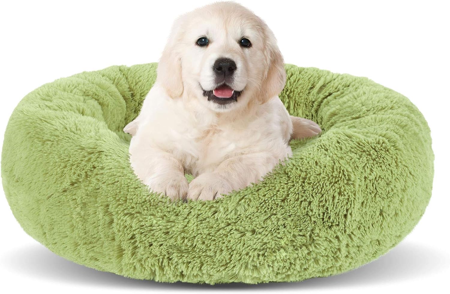 JOEJOY Calming Dog Bed, Cat Bed Donut, Pet Bed for Small Medium Dogs,Cat Bed for Indoor Cats, Anxiety Donut Cuddler Round Fur Puppy and…