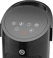 Vista 4 de Yaxa Basics 28-Inch Oscillating Tower Heater With Overheat and Tip-Over Protection, Fast Heating, 2 Heat Settings, Fan Mode, Timer, Remote