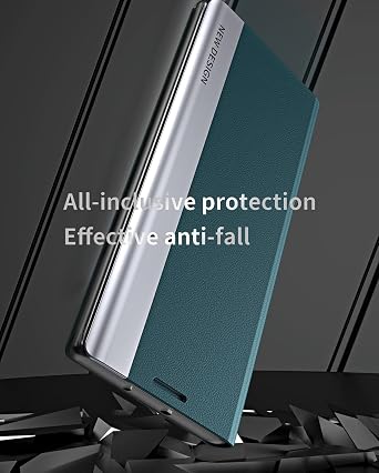CCSmall for OnePlus Nord 2 5G Bracket Pagnetic Leather Cover TPU Shockproof Protection Flip Phone Case for OnePlus Nord 2 5G CX Green