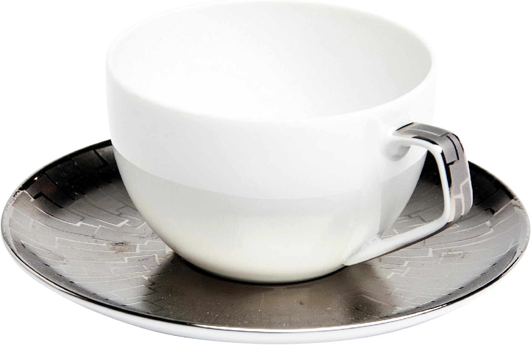 Skin Platinum A.D. Porcelain Cup and Saucer