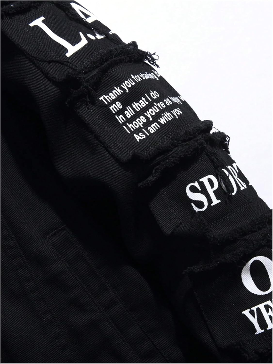 SOLY HUX Men's Denim Jacket Letter Graphic Button Down Flap Pocket Long Sleeve Streetwear Jacket - Image 5