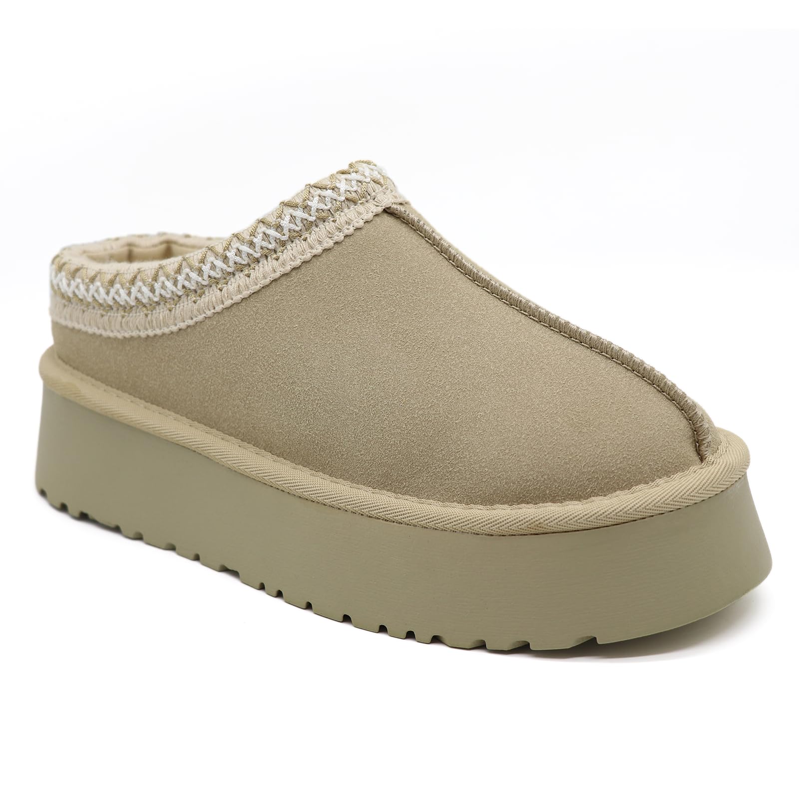 BKLWEVWomen's Slippers Platform Mini Boots Short Ankle Boot Women Slippers Slip on Fur Fleece Lined Short Ankle Boot for Indoor Outdoor