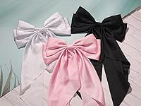 Vista 3 de SUSULU 6 piezas lazos grandes para el cabello, clips de hebilla con lazo grande para mujeres y niñas, moño francés para el cabello con cola larga