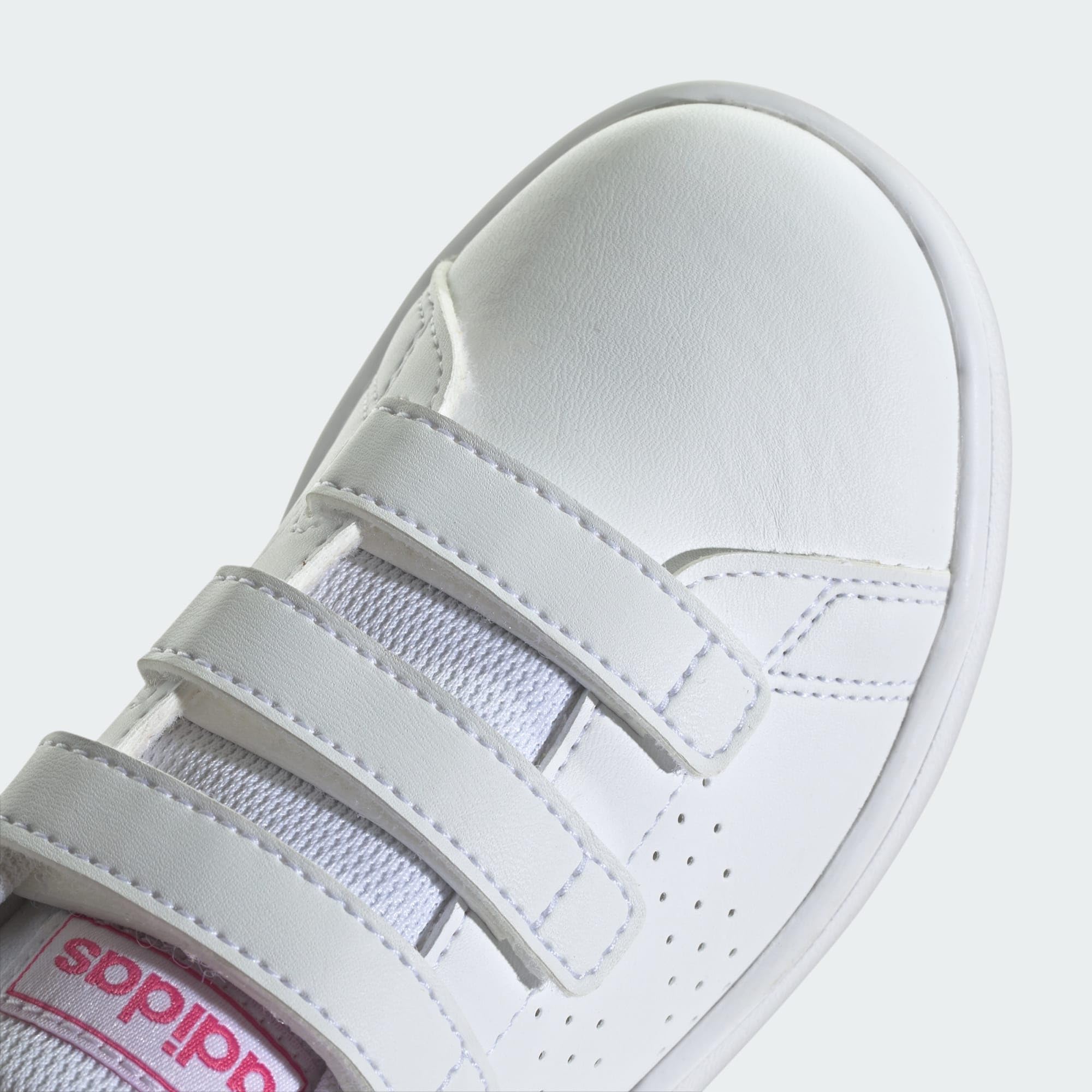 Adidas Unisex - Bambini Advantage Lifestyle Court Hook-And-Loop Shoes, Cloud White/Pulse Magenta/Quartz, 34 EU