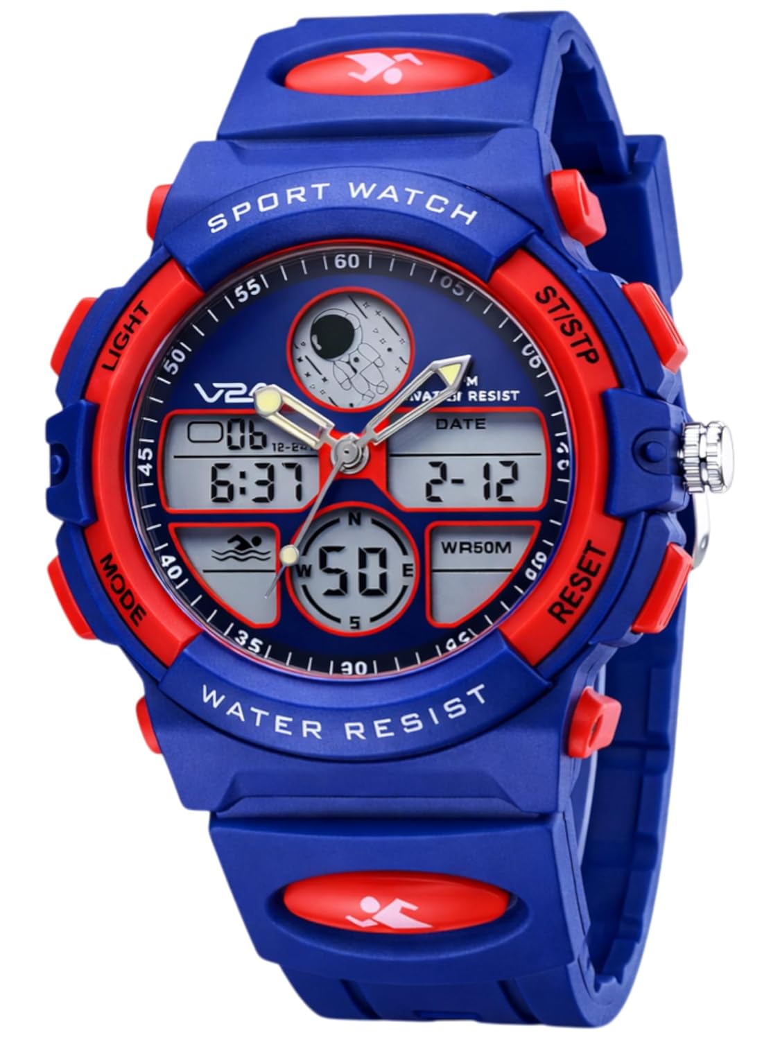 V2A Nova Pro Kids Watch for Boys Age 8–14 | 44mm Analog Digital Sports Watch | Alarm Stopwatch Backlight | TPU Strap | 30M Water Resistant | School & Birthday Gift| Gift for Boy V2A Nova Pro Kids Watch for Boys Age 8–14 | 44mm Analog Digital Sports Watch | Alarm Stopwatch Backlight | TPU Strap | 30M Water Resistant | School & Birthday Gift| Gift for Boy