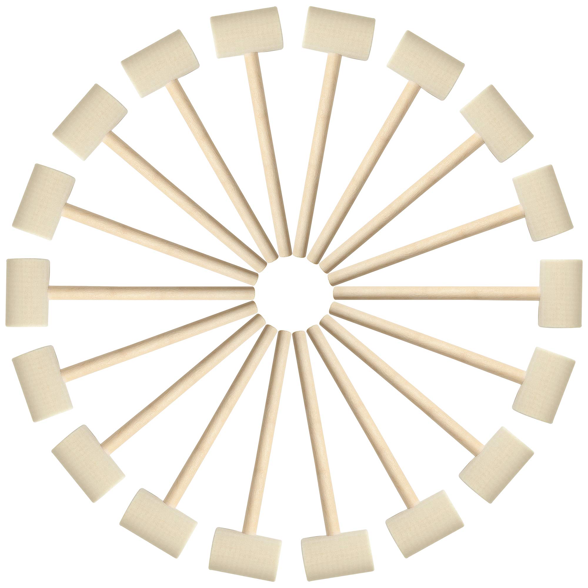 18 piezas Mini martillo de madera creativo golpeando mazo educativo para niños y niñas