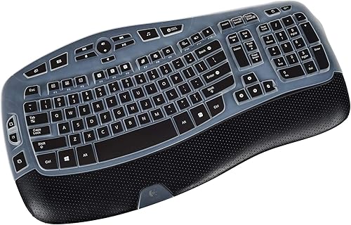 Logitech MK570 MK570 MK550 MK550 Wireless Wave Keyboard - Funda para teclado Logitech MK570 de silicona ultrafina, color negro