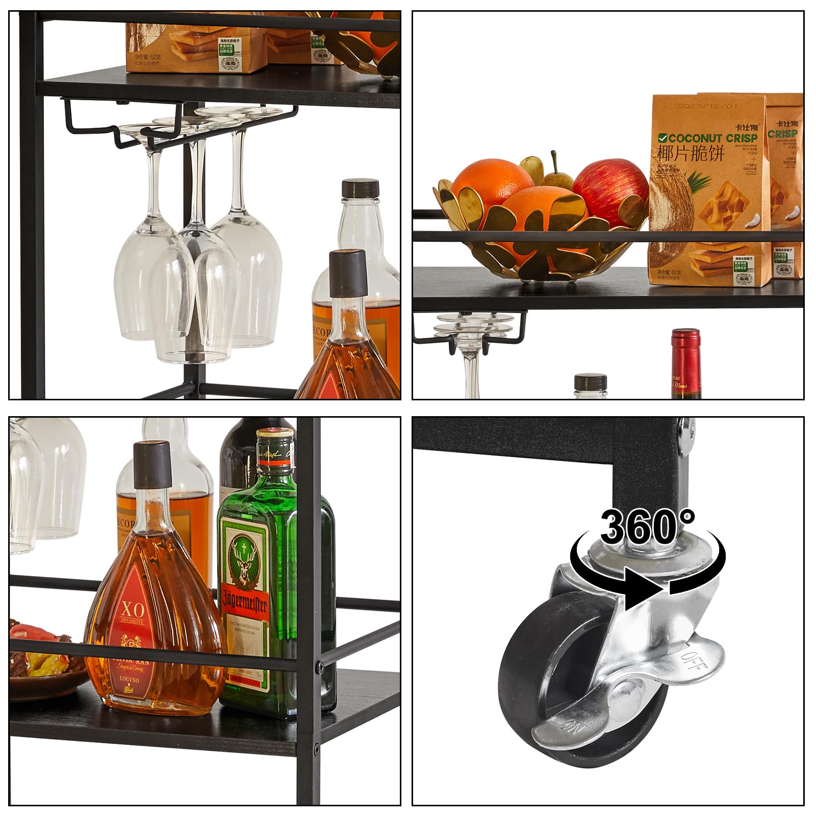 IBUYKE Home Bar Serving trolley TMJ519B IBUYKE Home Bar Serving trolley TMJ519B