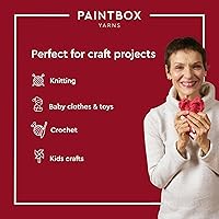 Vista 5 de Paintbox Yarns Hilo Aran 100% Algodón 1.76oz (50g), 93 Yardas (85m) - Lana Peinada Vino Tinto para Ganchillo o Tejer - Suave, Ligero para Suéteres