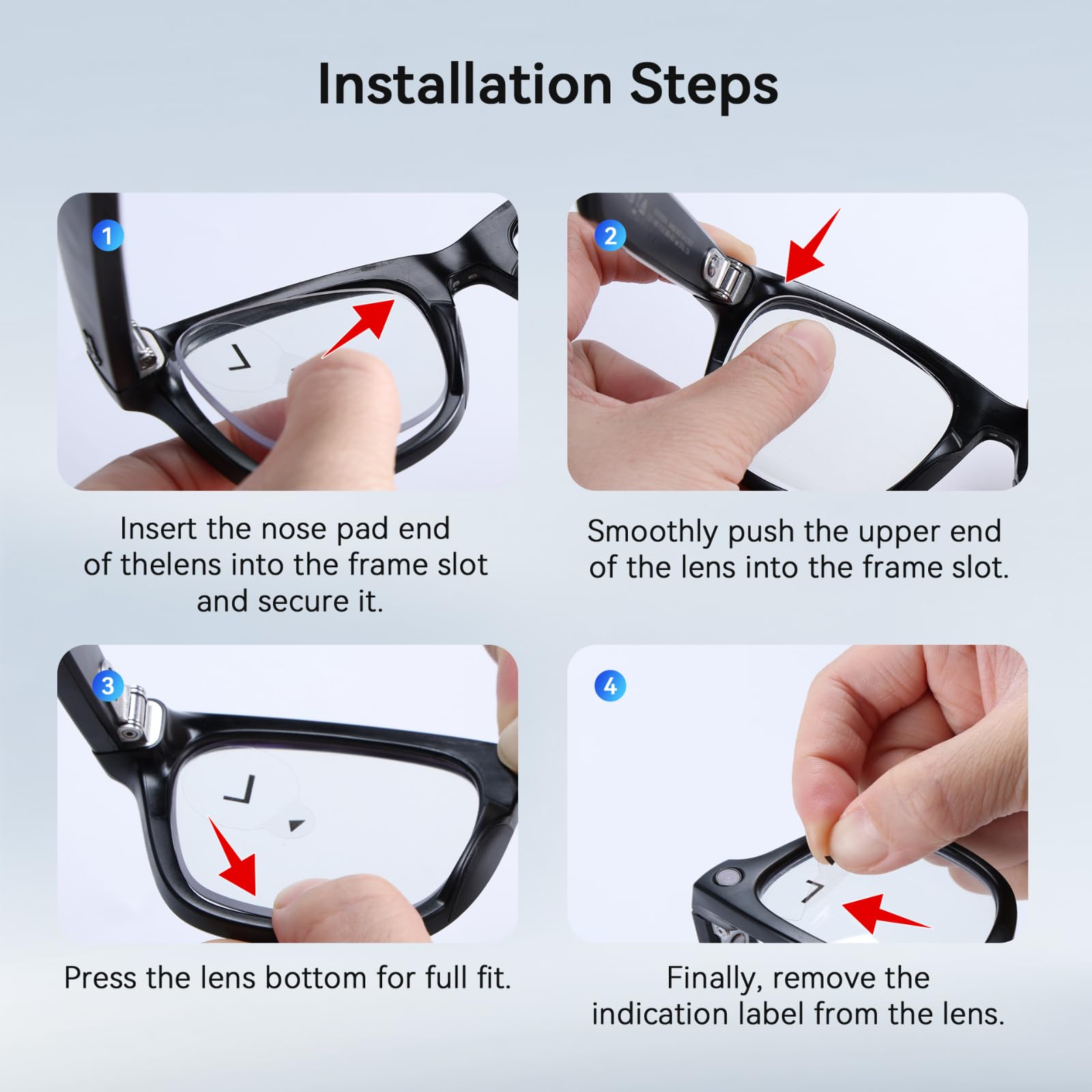 Lentes de repuesto compatibles con Ray-ban Wayfarer Meta RW4006 (Gen1) y RW4012 50 mm (Gen2), protección UV400, transición interior y exterior (lentes que cambian de color)