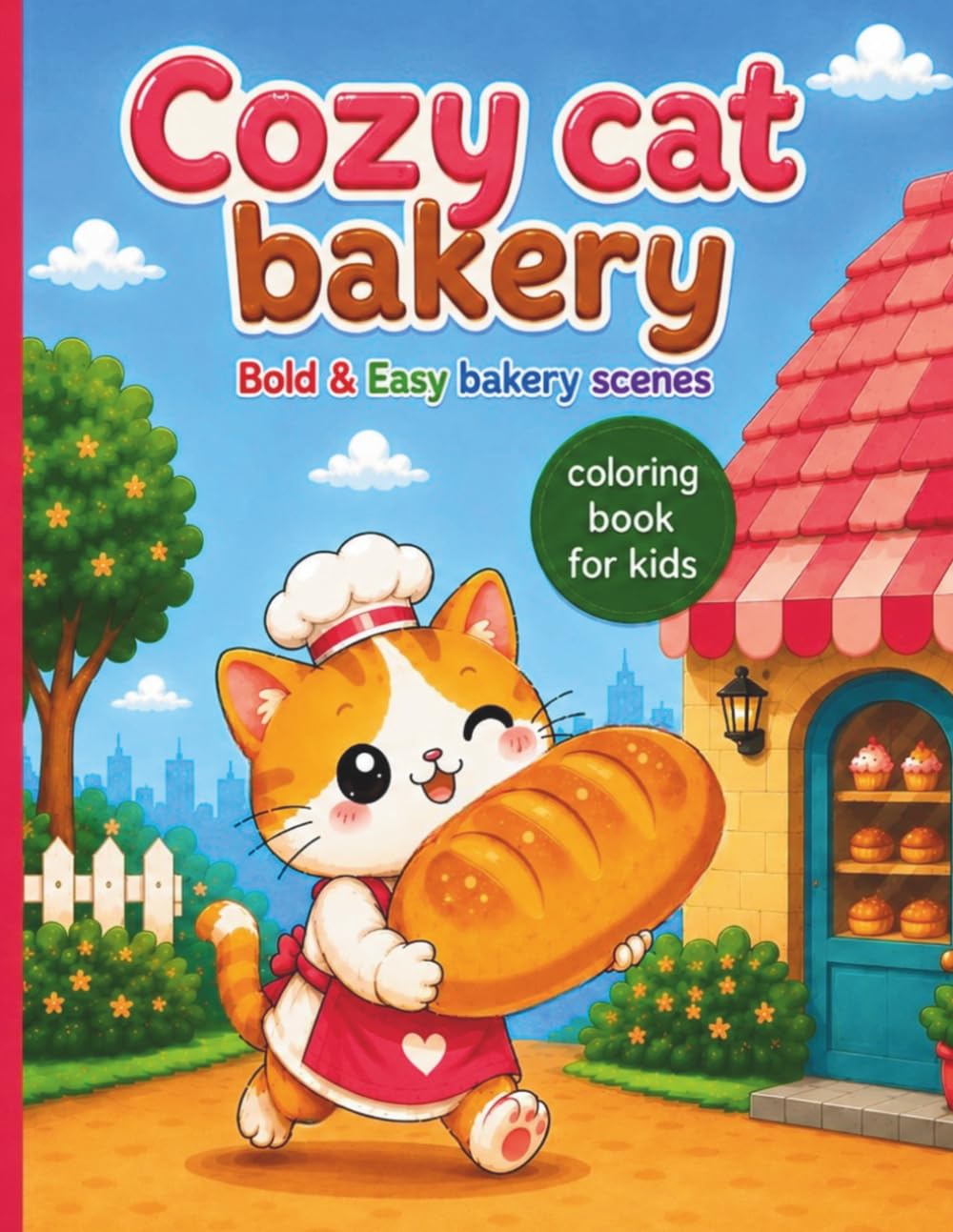 Cozy Bakery Cats: Bold & Easy cute bakery scenes