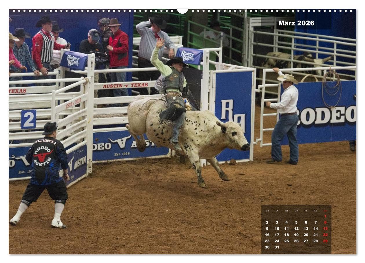 Faszination Rodeo (Wandkalender 2026 DIN A2 quer), CALVENDO Monatskalender: Aktionsreiche und stimmungsvolle Bilder aus der Welt des Rodeosports (CALVENDO Sport)