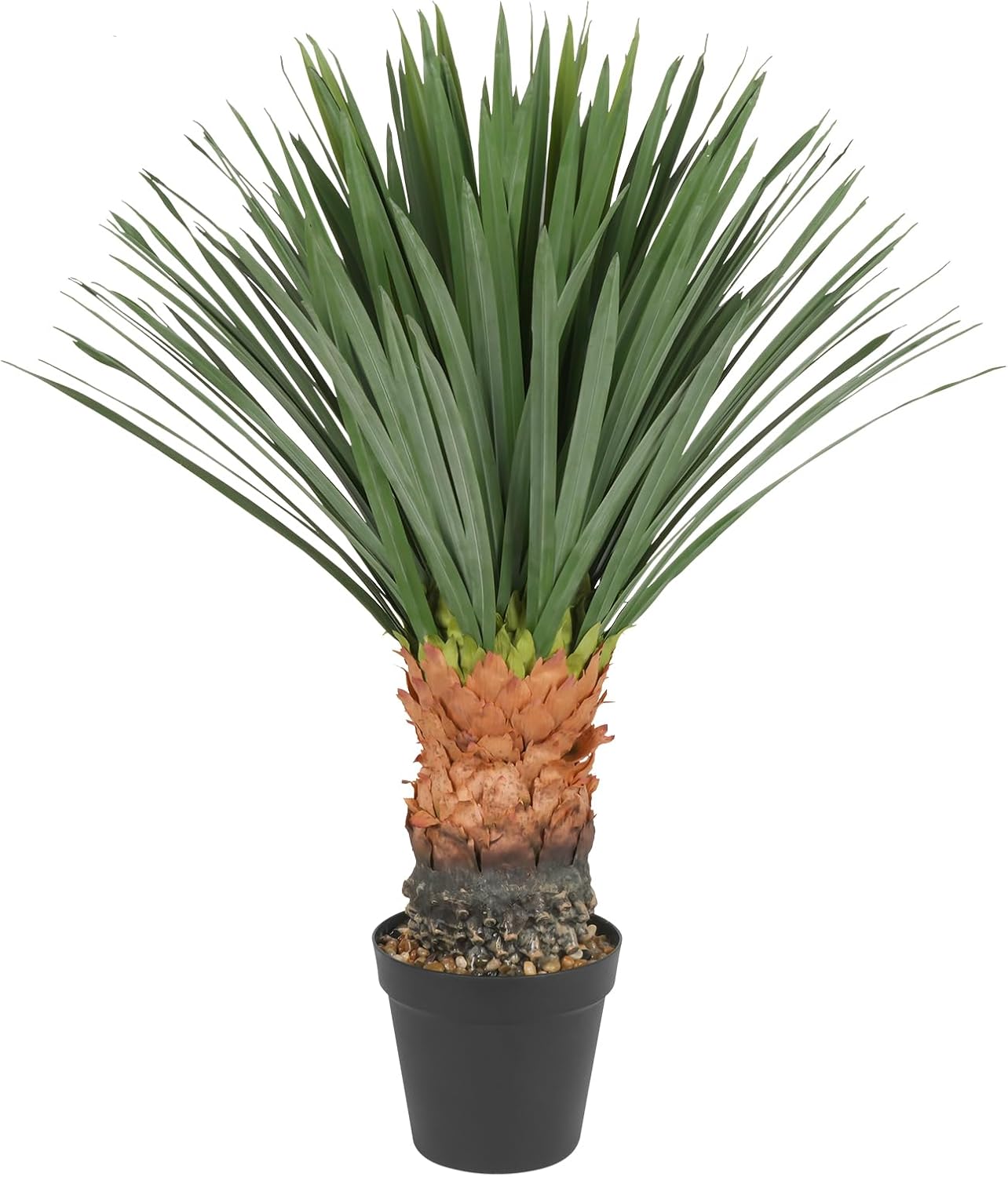 Velener Artificial Dracaena Tree Agave Potted Plant in Black Pot with Real Stone Pebbles, Large Fake Agave Plant for Indoor and Outdoor-37 inches Tall, 165 Leaves