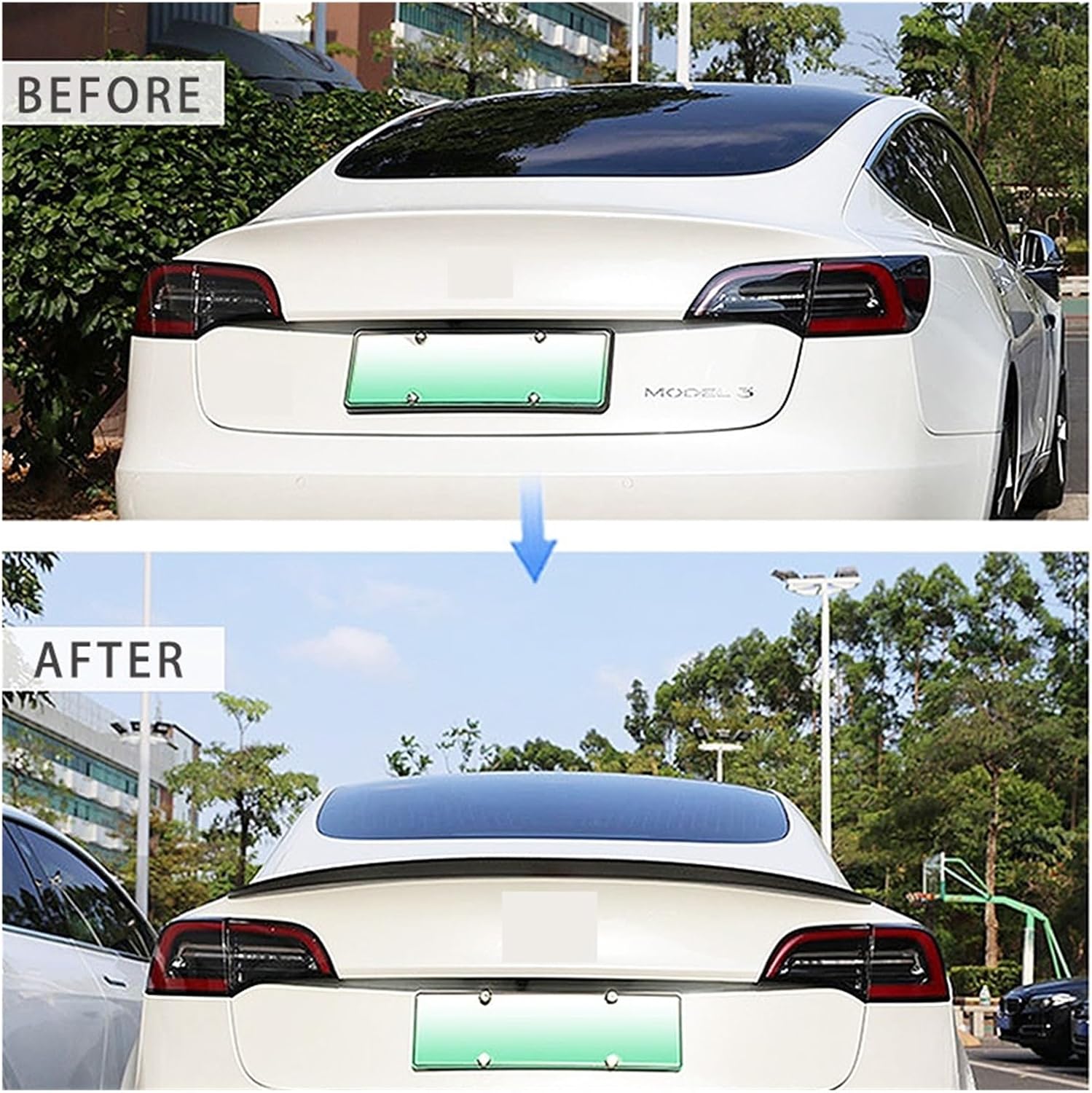 Rear Trunk Spoiler Rear Trunk Lip Carbon Fiber Body Kit ABS Wing Spoiler Styling，Compatible For Tesla Model 3/Y 2020 2021 (Color : 3 Matte black)