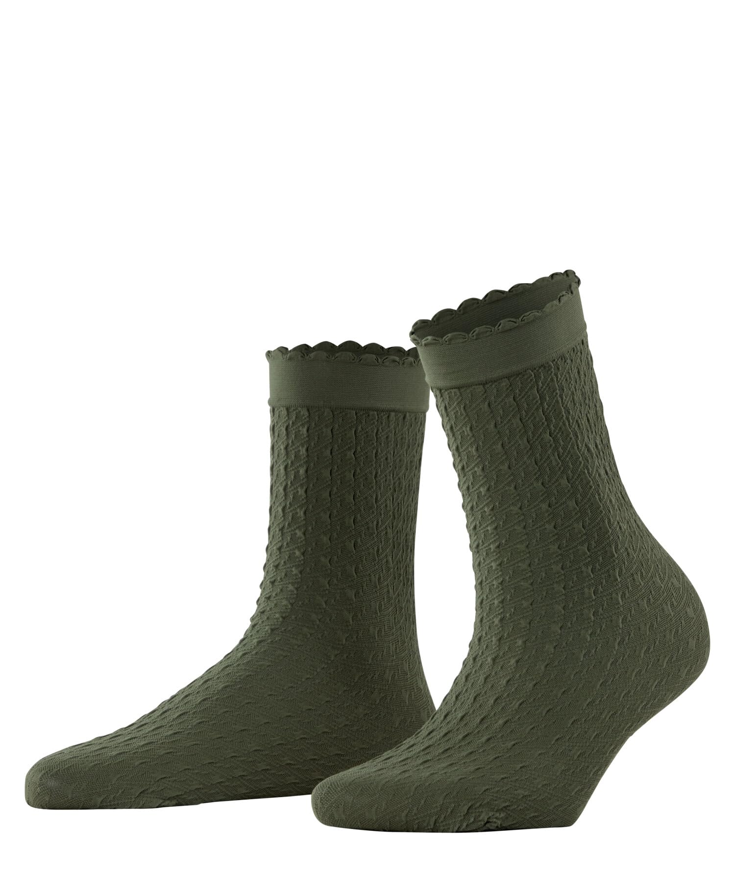 FALKE Women's Posh Pulse 50 DEN W So Semi-Opaque Plain 1 Pair Socks, Green Artichoke 7436, 5.5-8