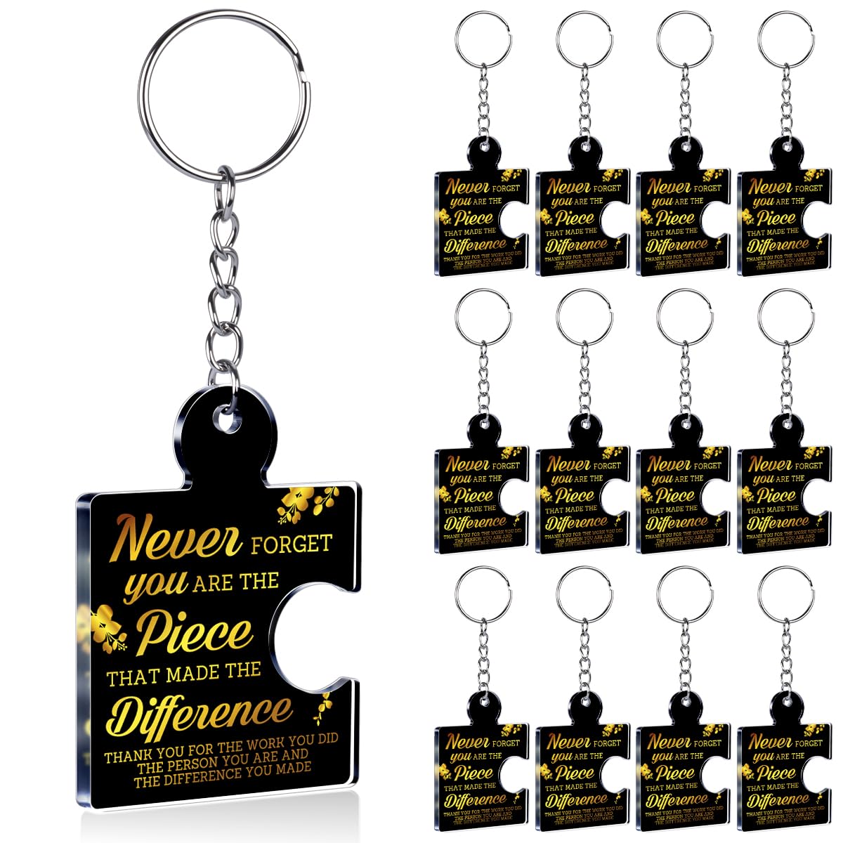Team Appreciation Gifts Bulk Thank You Keychains for Coworkers