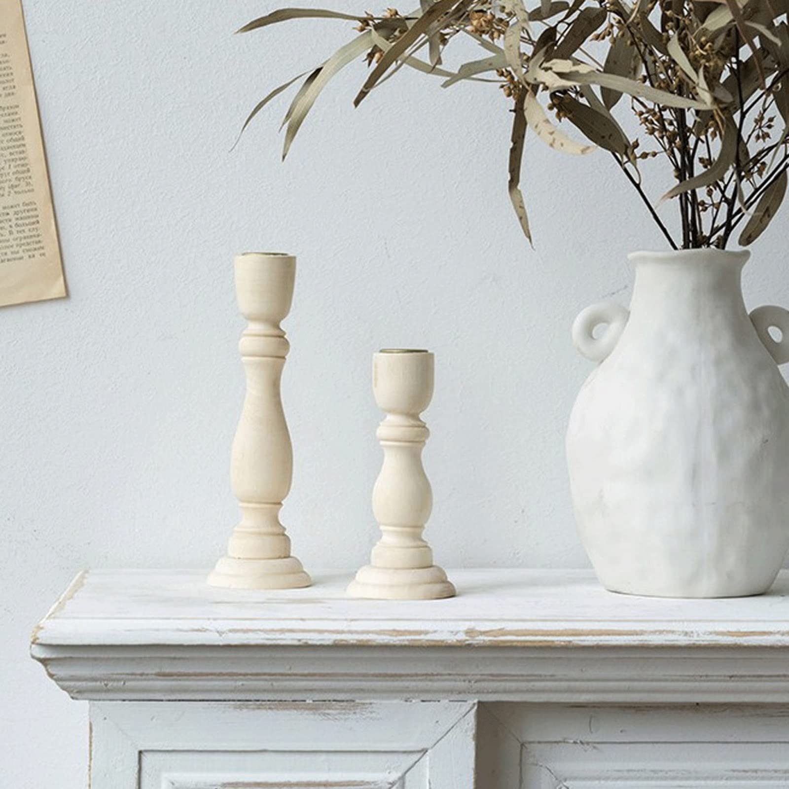 Candelabros de Madera para Mesa, Bodas, hogar, Comedor, decoración de Escritorio, Soporte de Madera