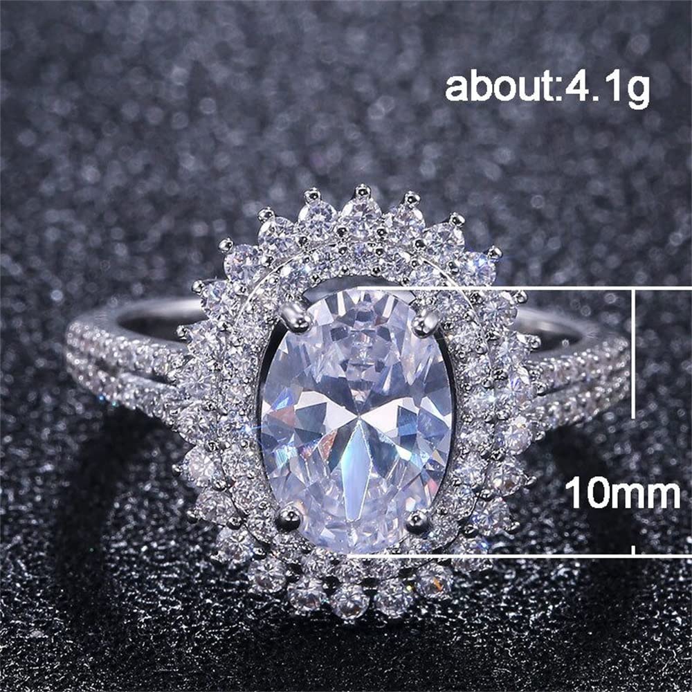 Amazon.com: 925 Sterling Silver Shiny Full Diamond Gemstone Ring