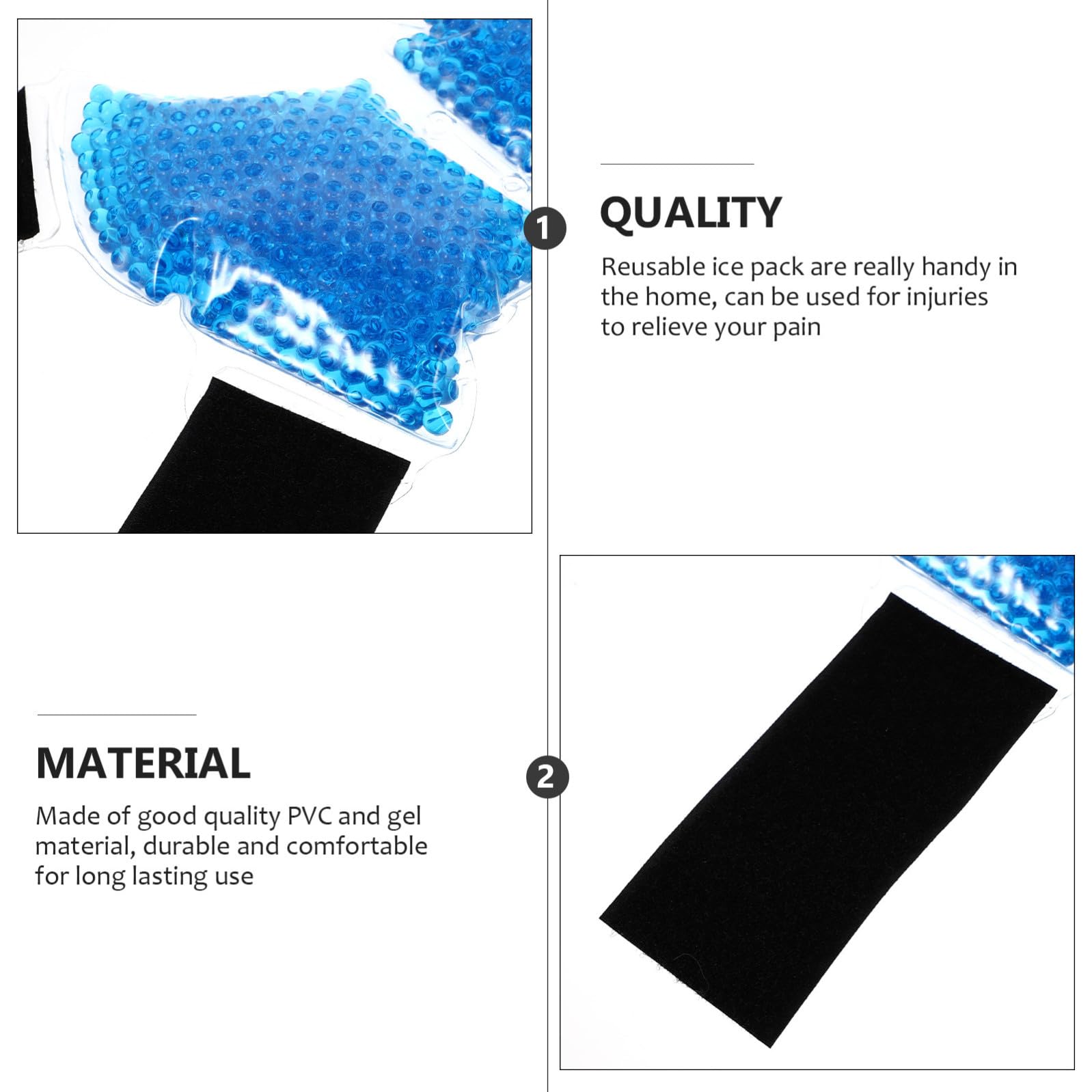 Borsa Ghiaccio per Caviglia e Piede in Gel Pvc Riutilizzabile per Terapia del Freddo per Sport e Riabilitazione
