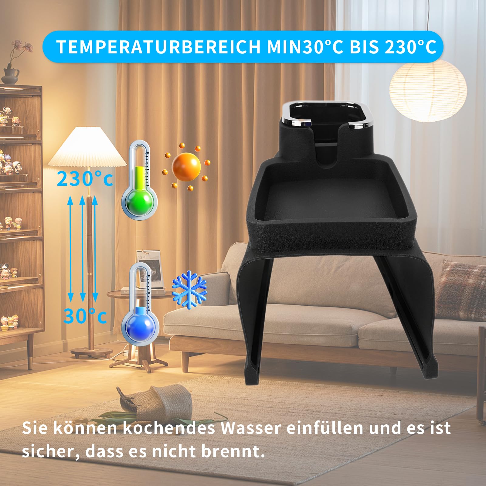Elprico Couch-Getränkehalter, Silikon-Couch-Getränkehalter und Sofa-Armlehnen-Tablett, Couch-Tisch-Tablett für Starke und Schwere Fernbedienung/Snacks/Handy/Ohrhörer, für