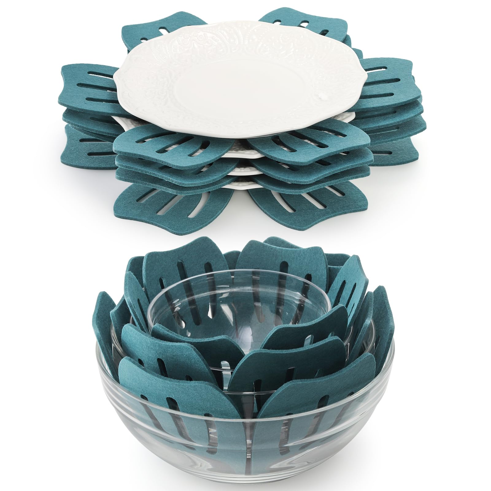12pcs 4 Different Sizes Of Kitchen Partitions, Stacked Separation Pads